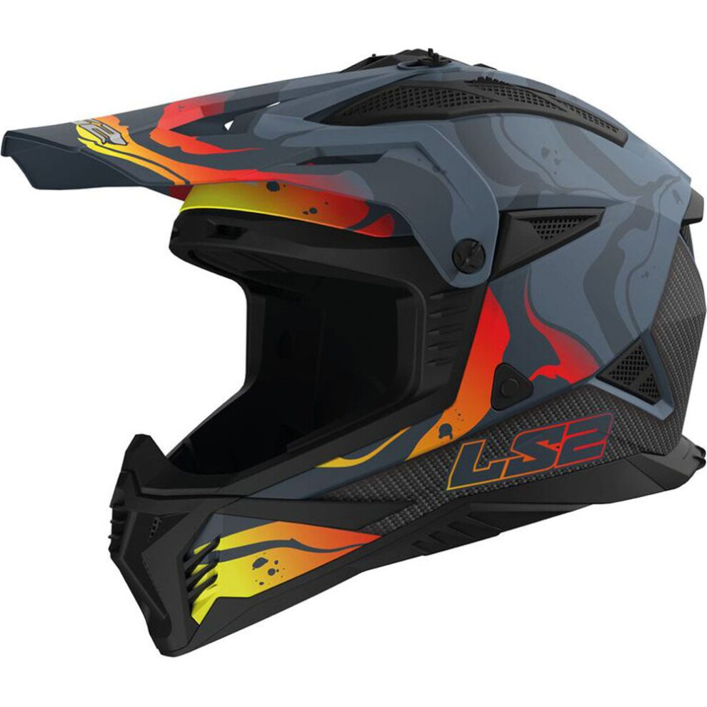 (Xxl) Ls2 Mx708 Fast 2 Ece 22.06 Motocross Helmet Wash Matt Dark Grey 6942141753831