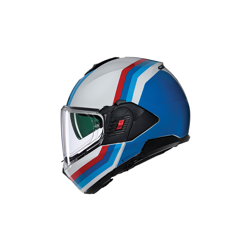 (L) Nolan N120-1 Lineo Modular Flip-Up Helmet White / Blue / Red Blue,White,Red 8054945079852