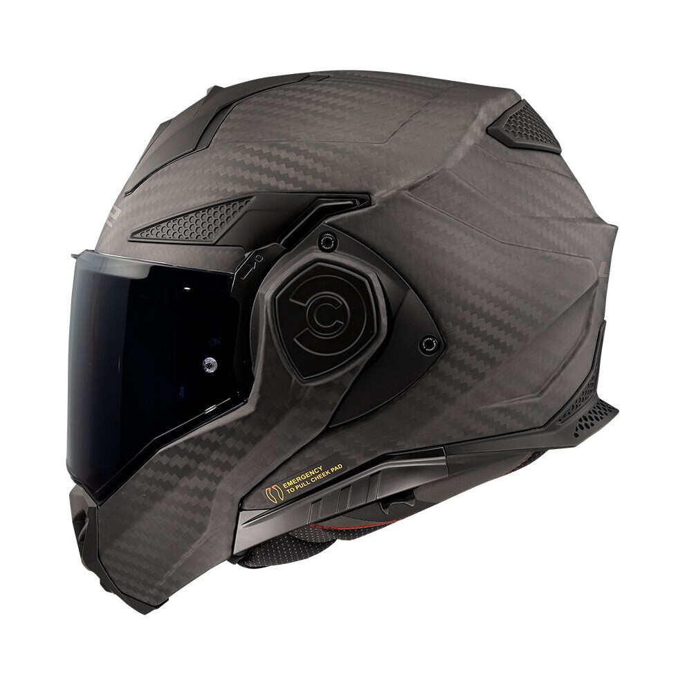 (Xs) Ls2 Ff901 Advant X Carbon Flip-Up Helmet Solid Matt Carbon 6942141776670