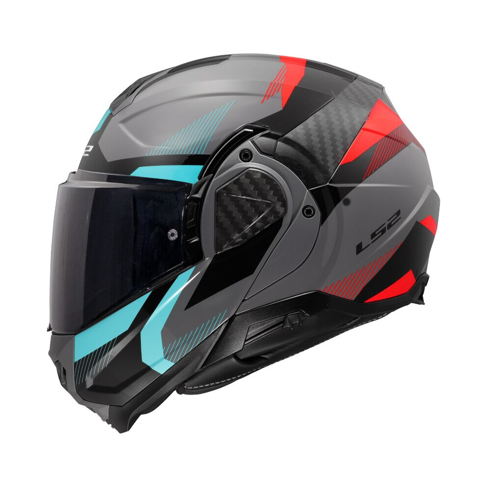 (3Xl) Ls2 Ff910 Advant 2 Flip-Up Helmet Triple Nardo Grey / Blue / Red Blue,Red,Grey 6942141780011