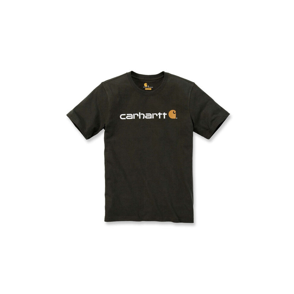 (S) Carhartt Core Logo Short Sleeves T-Shirt Peat