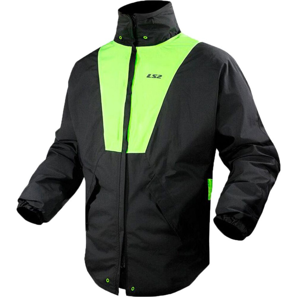 (Xxl) Ls2 X-Rain Over Jacket Black / Hi-Viz Yellow Black,Yellow 6923221198674