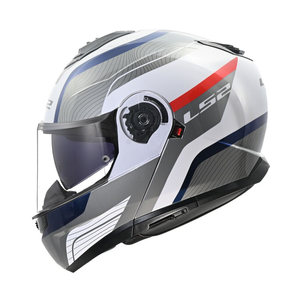 (Xxl) Ls2 Ff908 Strobe 2 Flip-Up Helmet Monza White / Blue / Red Blue,White,Red - Image 2