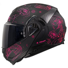 (S) LS2 FF910 Advant 2 Flip-Up Helmet Sophia Black / Pink
