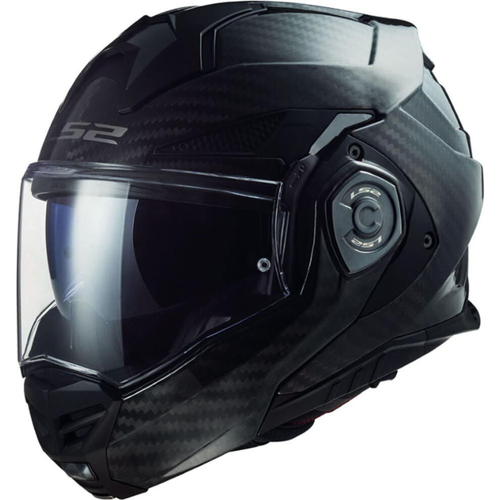 LS2 Advant X Carbon Solid FF901 Flip-Up Helmet XS Black - Image 4