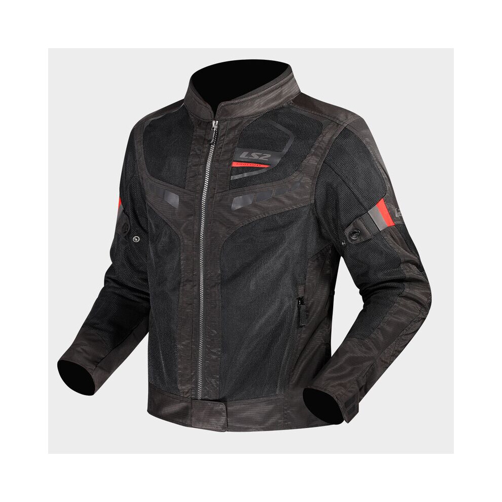 (S) Ls2 Garda Air Ladies Textile Jacket Black / Red Black,Red 6942141720291