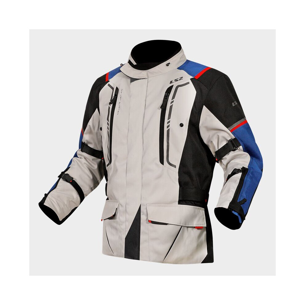 (3Xl) Ls2 Narvik Textile Jacket Blue / Black / Grey / Red Blue,Black,Red 6923221198865