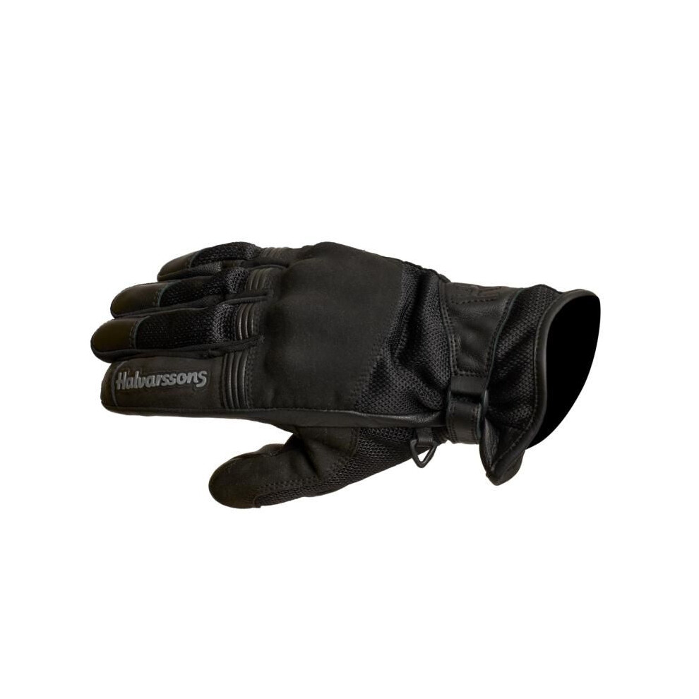 (Xs) Halvarssons Gla Short Leather / Textile Gloves Black 6438235205428