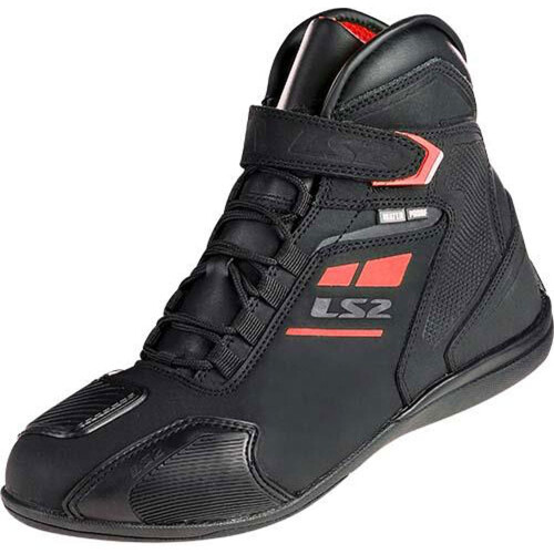 (EU 44) LS2 Garra Waterproof Short Boots Black / Red
