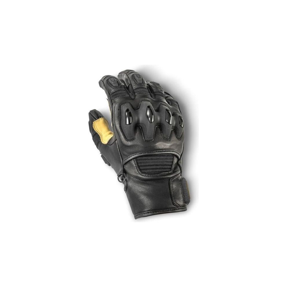 (S) Halvarssons Flon Short Leather Gloves Black / Tan-image-OPC-PFTCTYC-NEW