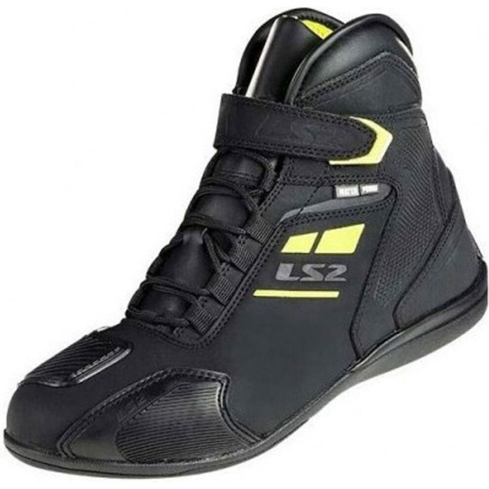 (Eu 42) Ls2 Garra Waterproof Short Boots Black / Hi-Viz Yellow Black,Yellow 6934432893869