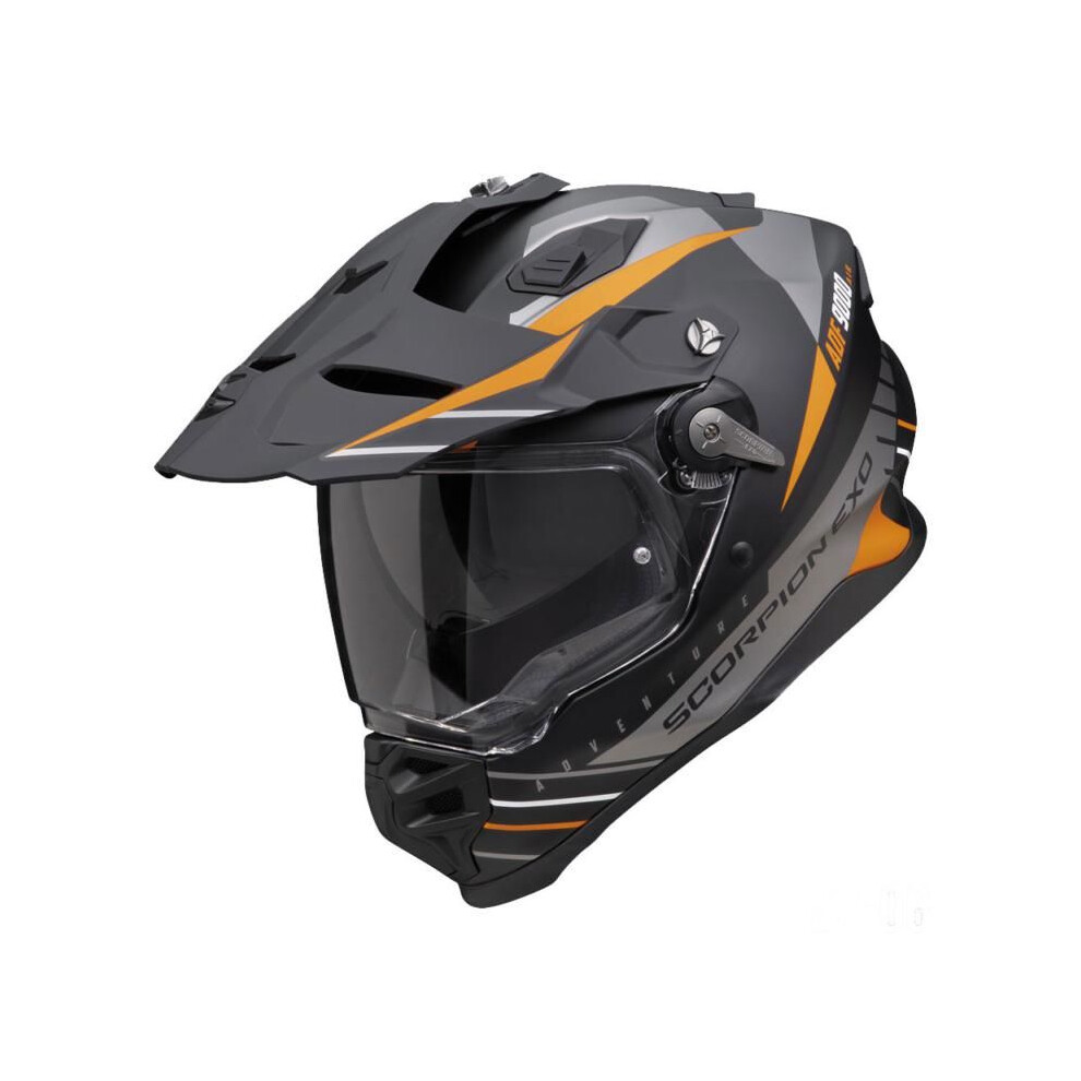 (Xl) Scorpion Adf-9000 Feat Adventure Helmet Black / Silver / Orange Orange,Black,Silver 3701629113276