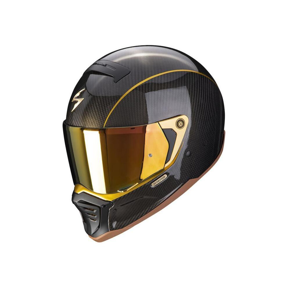 (Xl) Scorpion Exo Hx-1 Carbon Se Crossover Helmet Black / Gold Black,Gold 3399990099604