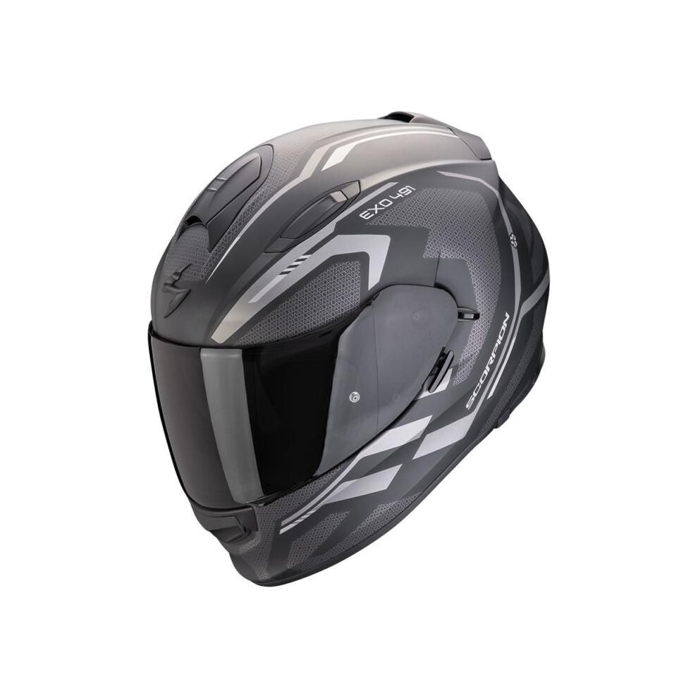Photos - Motorcycle Helmet Scorpion (M)  EXO 491 Kripta Full Face Helmet Black / Silver 750484501593M 
