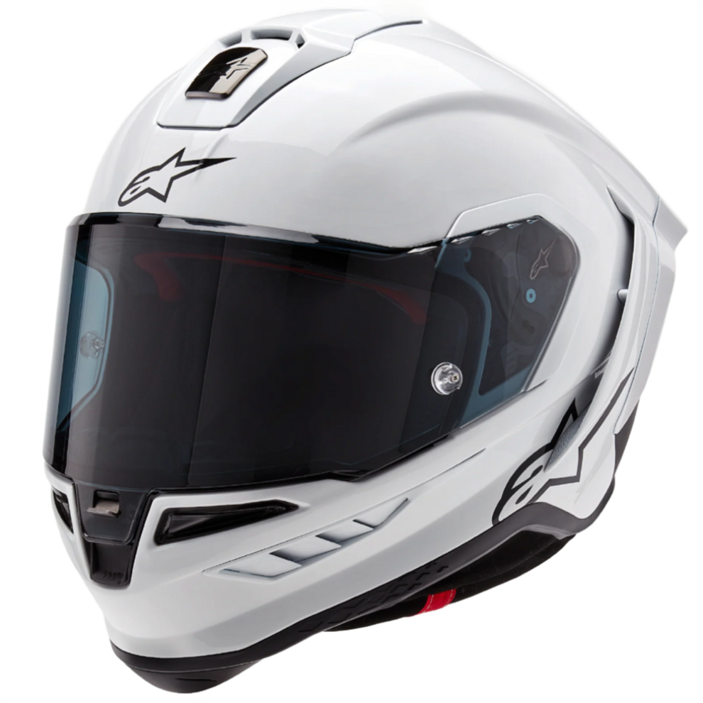 (Xl) Alpinestars Supertech R10 Solid Ece 06 / Fim Full Face Helmet Gloss White / Matt Black White,Black 8059347341095