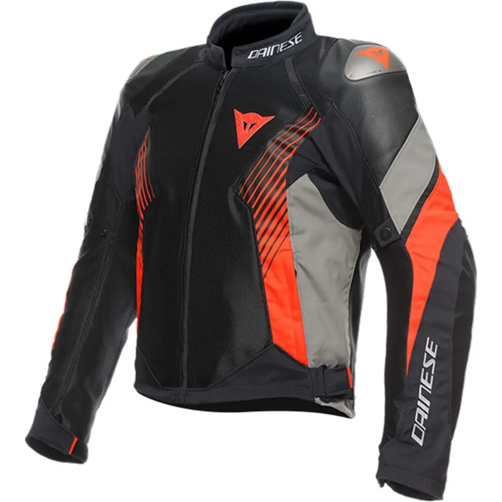 (Uk 38) Dainese Super Rider 2 Absoluteshell Mesh Textile Jacket Black / Grey / Red Black,Red,Grey 8051019570185