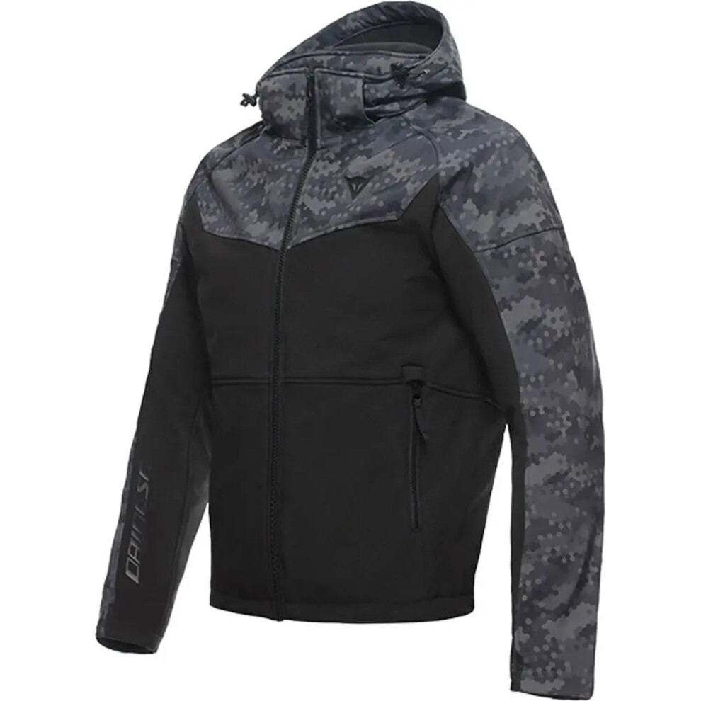 (Uk 44) Dainese Ignite Hooded Textile Jacket Black / Camo Grey Black,Grey 8051019502230