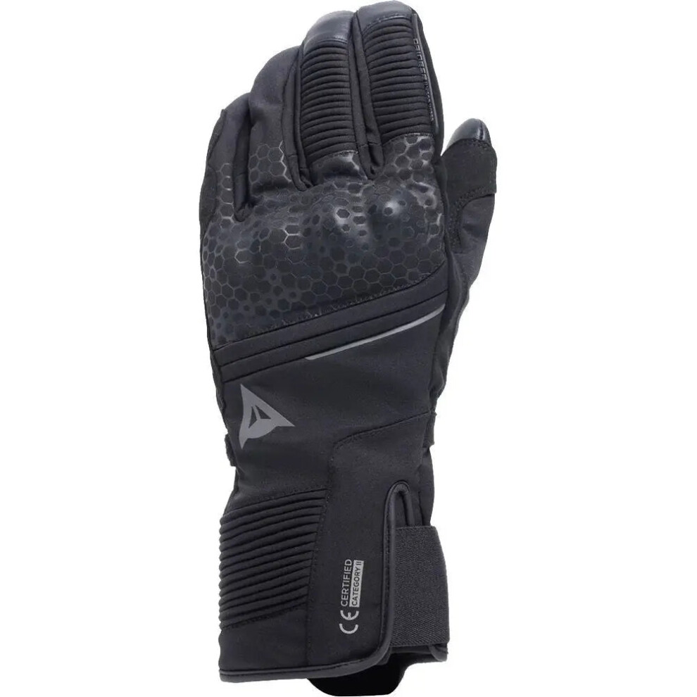 (XS) Dainese Tempest 2 D-Dry Long Thermal Textile Gloves Black-image-OPC-PFTD6PC-NEW