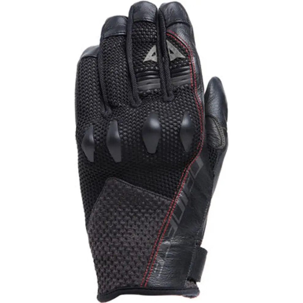 (Xxl) Dainese Karakum Ergo-Tek Summer Leather Gloves Black / Red Black,Red 8051019489166