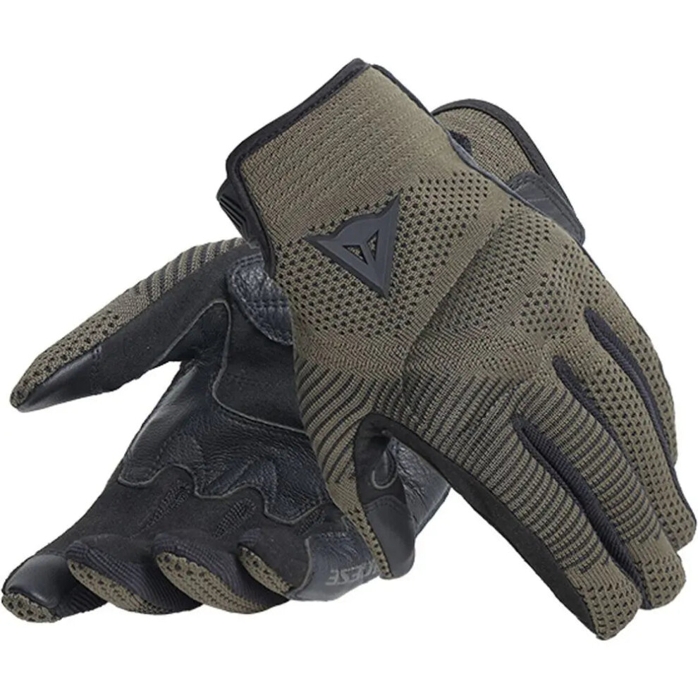 (S) Dainese Argon Knit Textile Gloves Grape Leaf Green 8051019537263