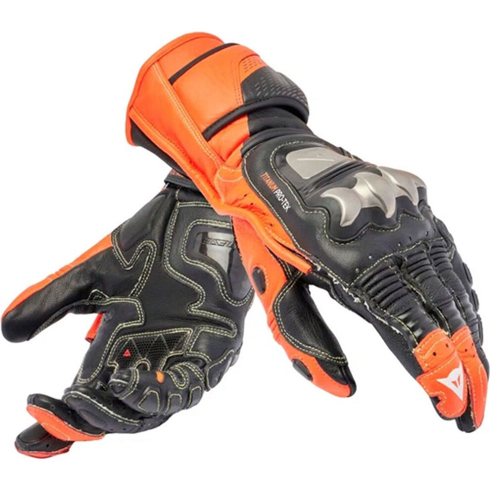 (Xxl) Dainese Full Metal 7 Leather Gloves Black / Fluo Red Black,Red 8051019739353