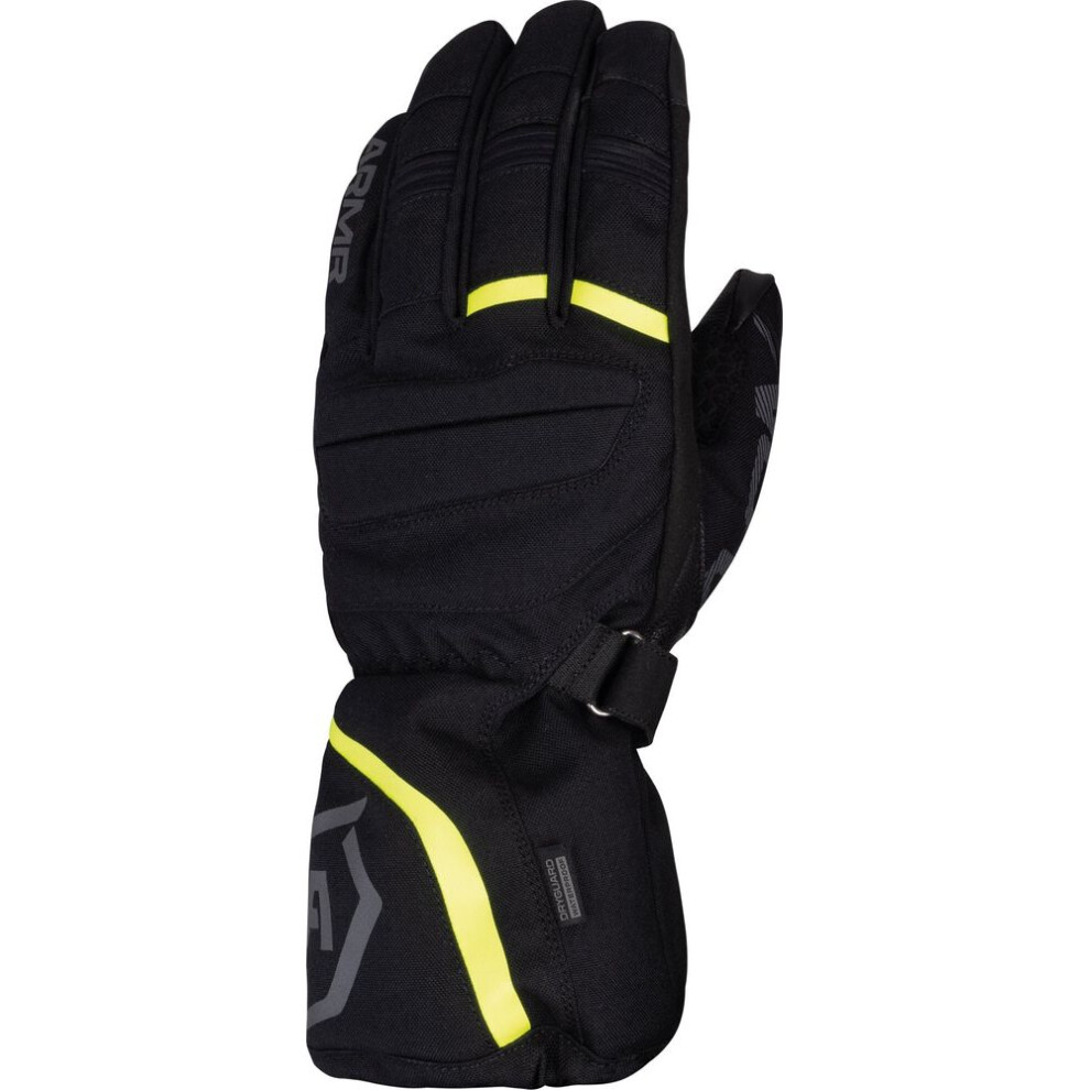 (XL) ARMR Kiso 4.0 Waterproof Textile Gloves Black / Yellow-image-OPC-PFTDMKW-NEW