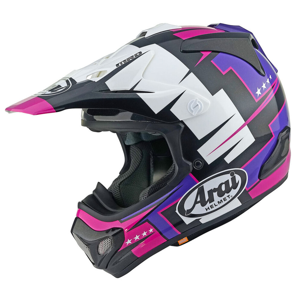 (M) Arai Mx-V Evo Battle Motocross Helmet Purple 4530935646067