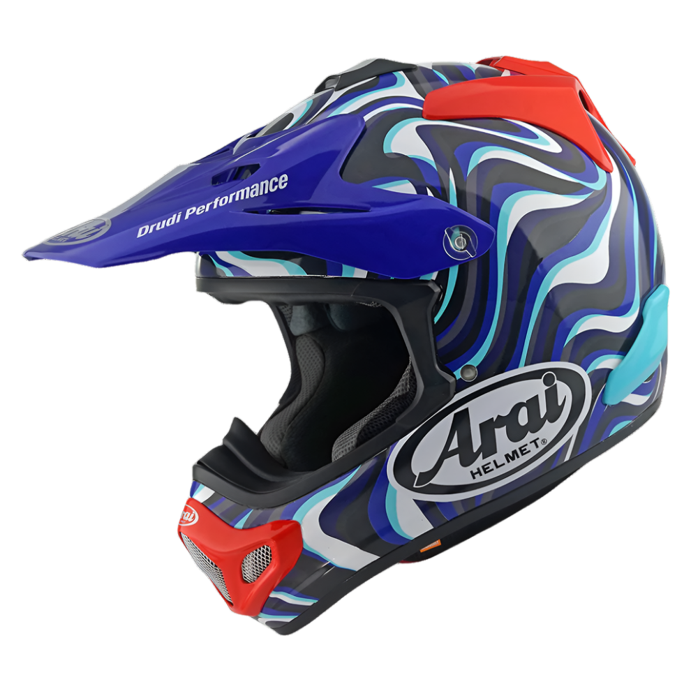 (S) Arai Mx-V Evo Stream Motocross Helmet Blue 4530935649709