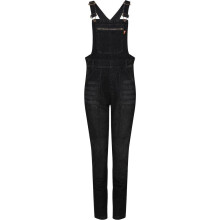 (UK 20 (Short Leg)) MotoGirl Daisy Ladies Dungaree Black
