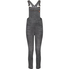(UK 24 (Short Leg)) MotoGirl Daisy Ladies Dungaree Grey