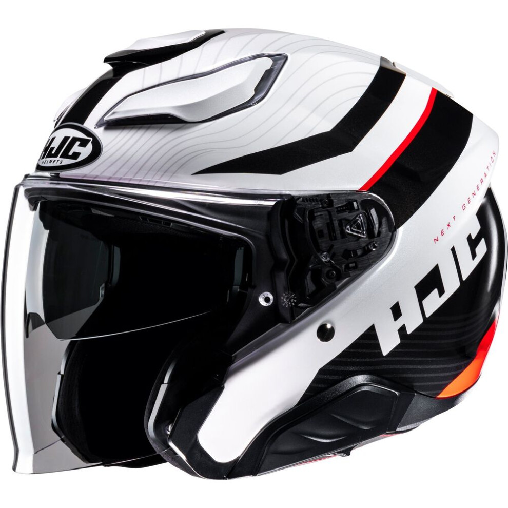 (S) Hjc F31 Naby Open Face Helmet Mc1 Red / White / Black White,Black,Red 8804269471975