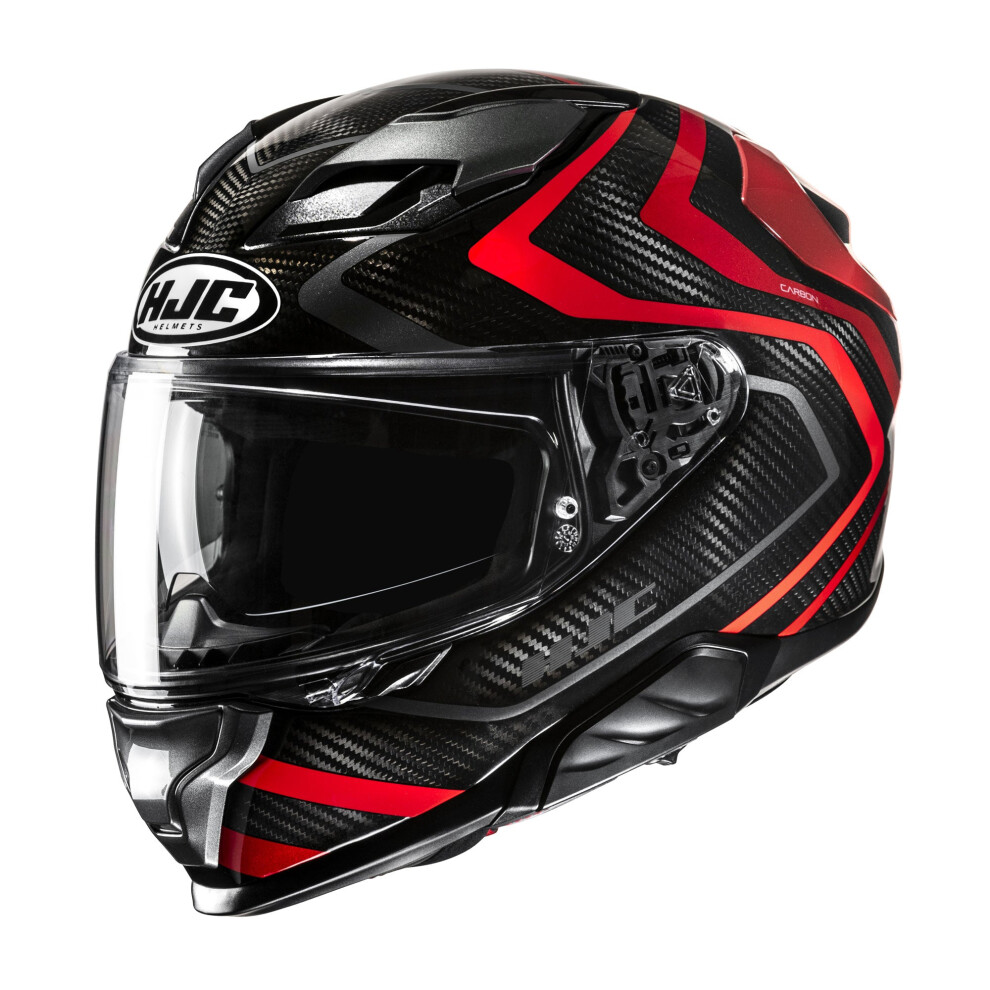 (L) Hjc F71 Carbon Nevio Full Face Helmet Mc1 Red 8804269030363