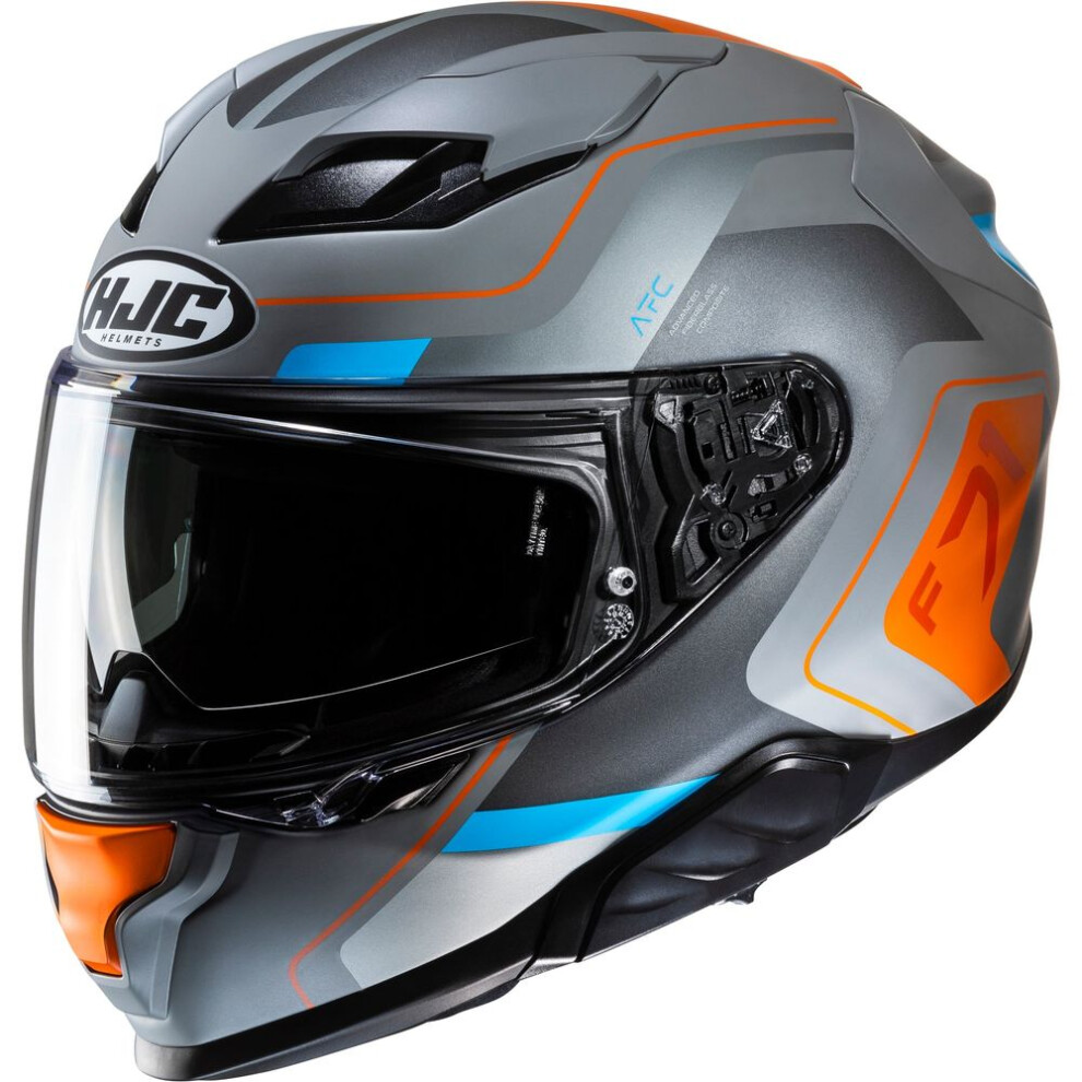 (L) Hjc F71 Arcan Full Face Helmet Mc27sf Blue / Orange Blue,Orange 8804269468487