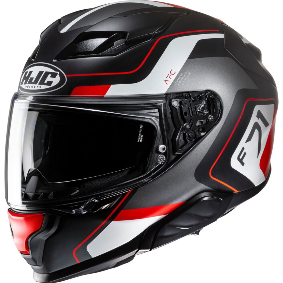 Hjc Red (Xl) F71 Arcan Full Face Helmet Mc1sf