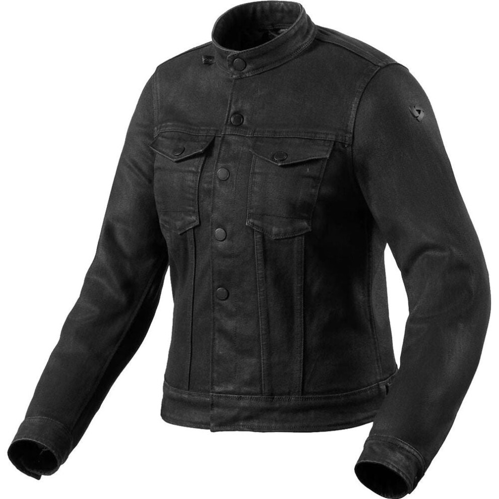 (L) Revit Trucker Ladies Denim Jacket Black-image-OPC-PFTDXN6-NEW