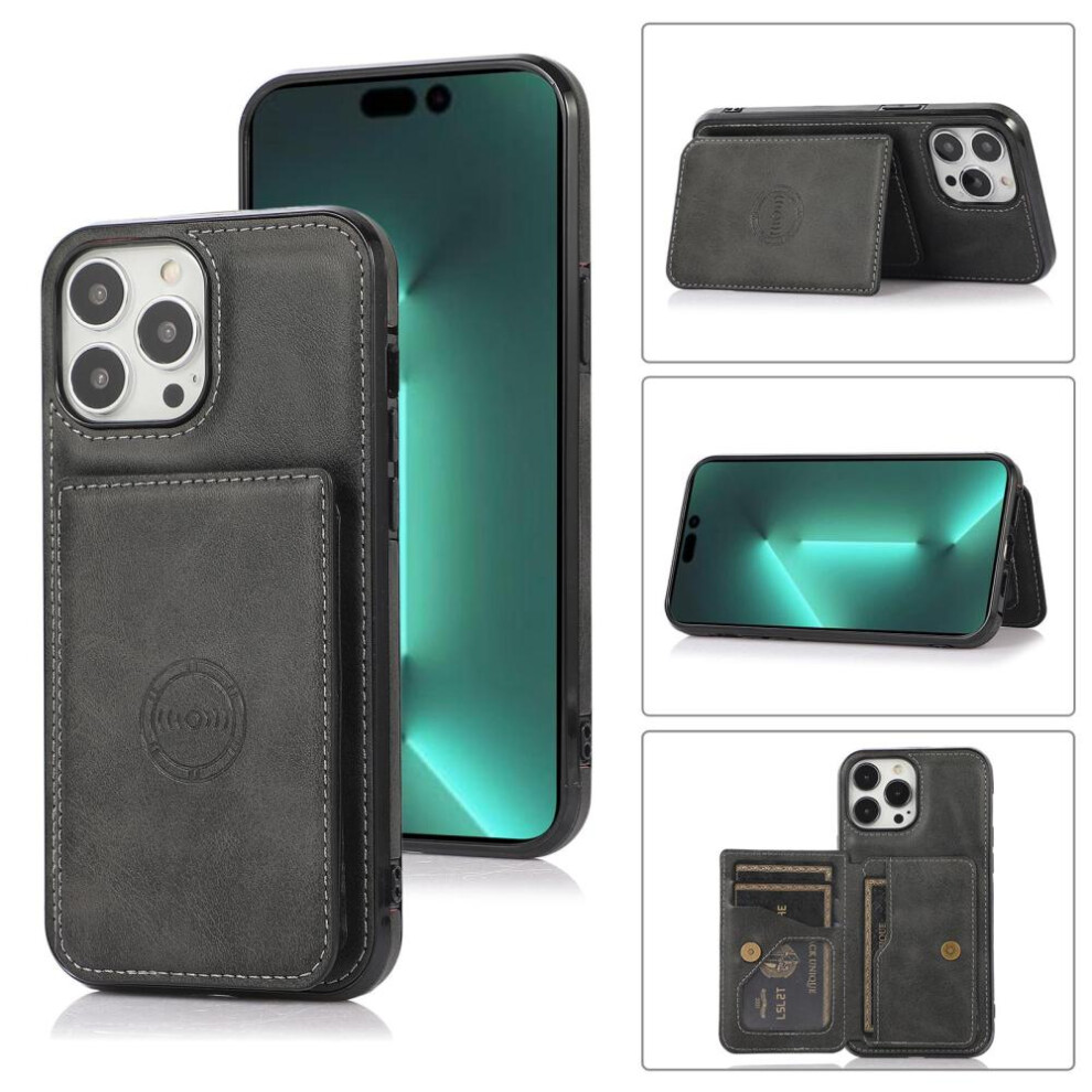 (black, Samsung S21 FE) Magnetic Flip Wallet With Card Slot Stand Leather Case For Samsung S24 S23 S22 S21 S20 Ultra Plus S23fe A15 A25 For Iphone 15 14plus 13 12 11 Pro Max