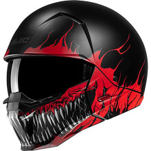 (M) HJC I20 Scraw Open Face Helmet MC1SF Red