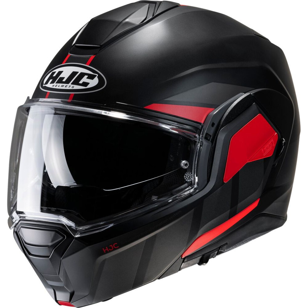 Hjc (M) I100 Beis Flip-Up Helmet Mc1sf Red
