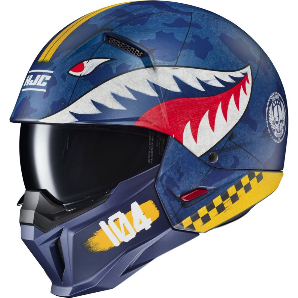 (M) Hjc I20 Vanguard Call Of Duty Open Face Helmet Mc2sf Blue 8804269418598