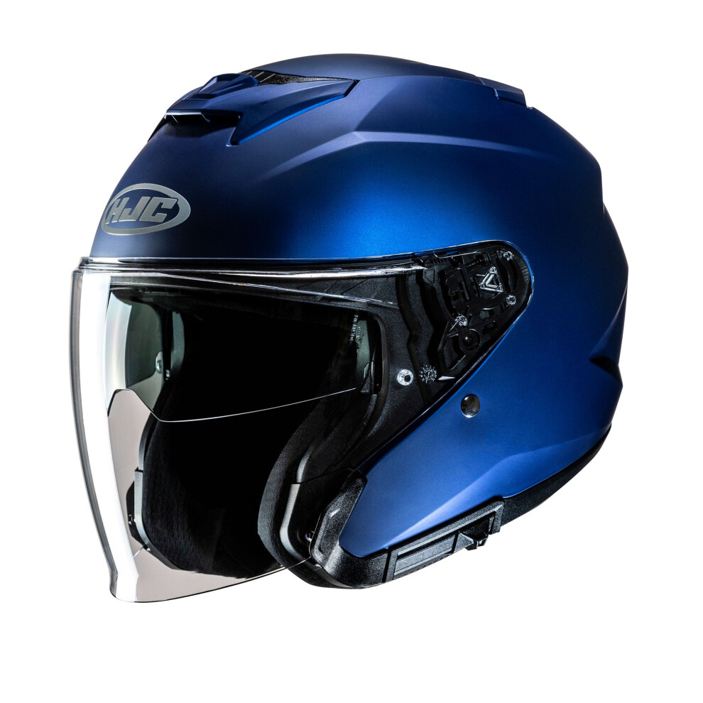 Photos - Motorcycle Helmet HJC (L)  i31 Semi Flat Open Face Helmet Metallic Blue Blue I31UL 