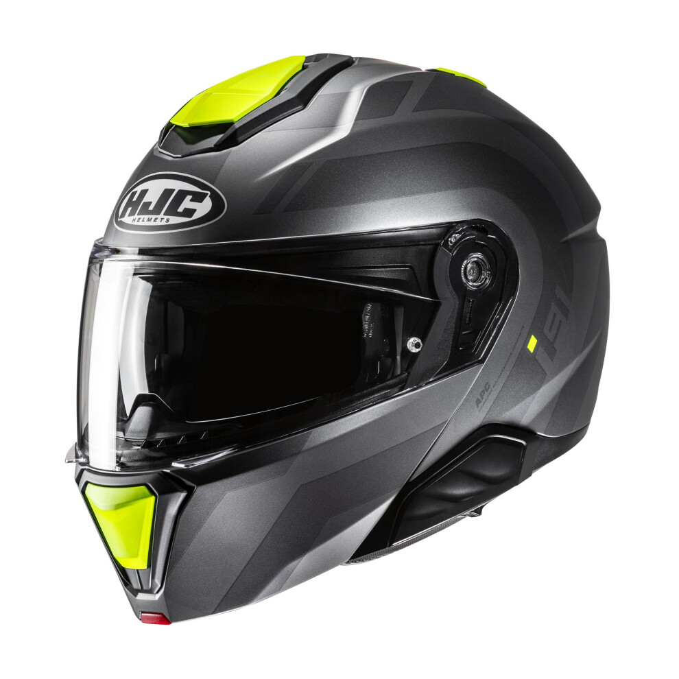 (M) Hjc I91 Arven Flip-Up Helmet Mc3hsf Yellow 8804269035566