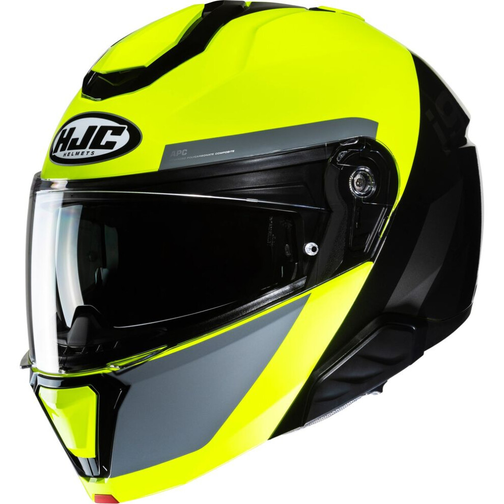 (M) Hjc I91 Bina Flip-Up Helmet Mc3h Yellow 8804269470909