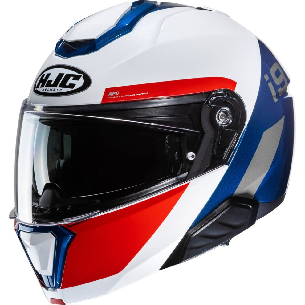 (Xl) Hjc I91 Bina Flip-Up Helmet Mc21 White / Blue / Red Blue,White,Red 8804269471036