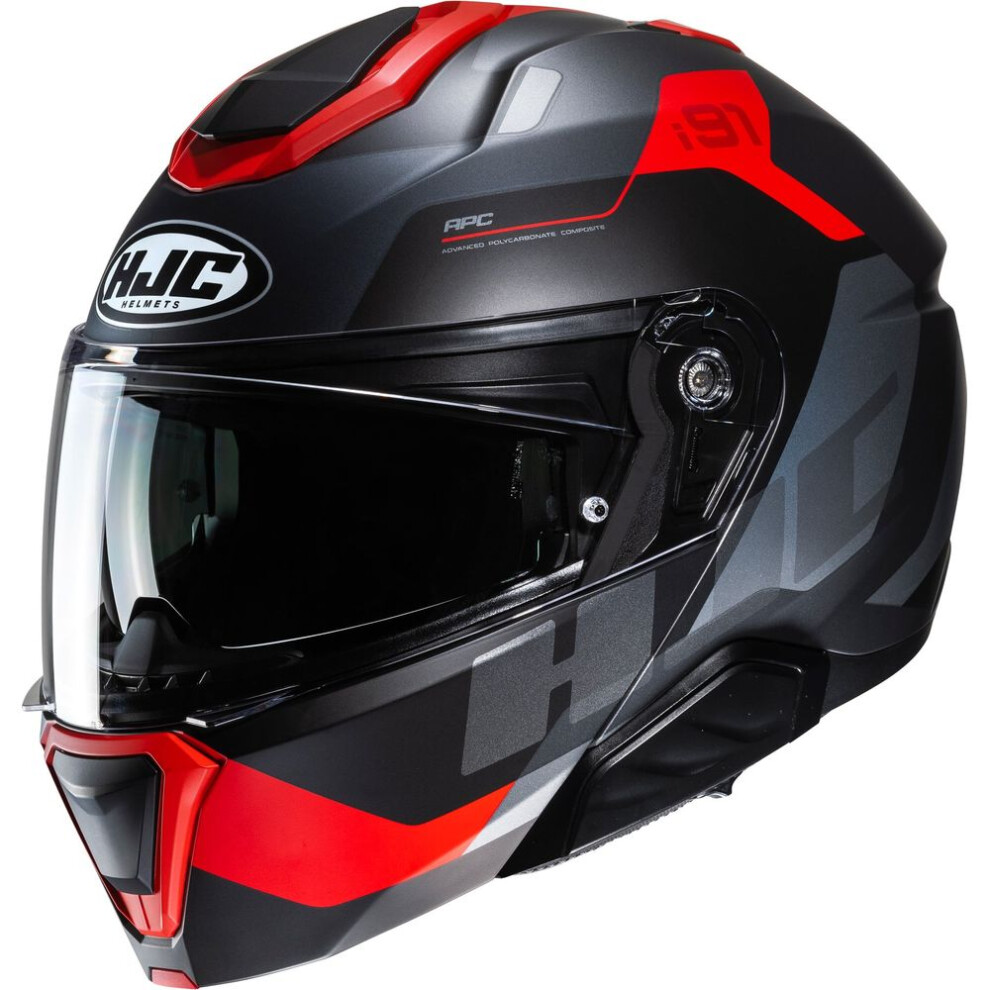 (L) Hjc I91 Carst Flip-Up Helmet Mc1sf Red 8804269471005