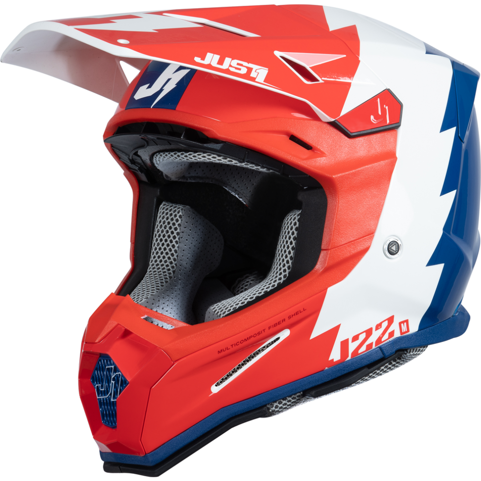 (S) Just1 J22 Motocross Helmet Revolt Red / Blue / White Blue,White,Red 8056893363700