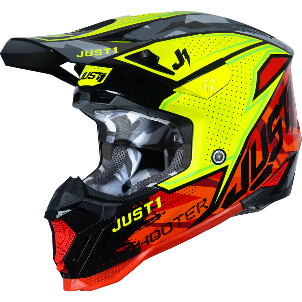 Photos - Motorcycle Helmet Just1   J40 Motocross Helmet Shooter Camo / Red / Black Black,Red JUS408XX (XXL)