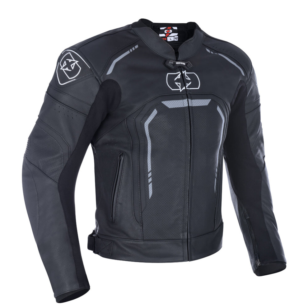 (S) Oxford Strada Sports Leather Jacket Stealth Black 5030009098529