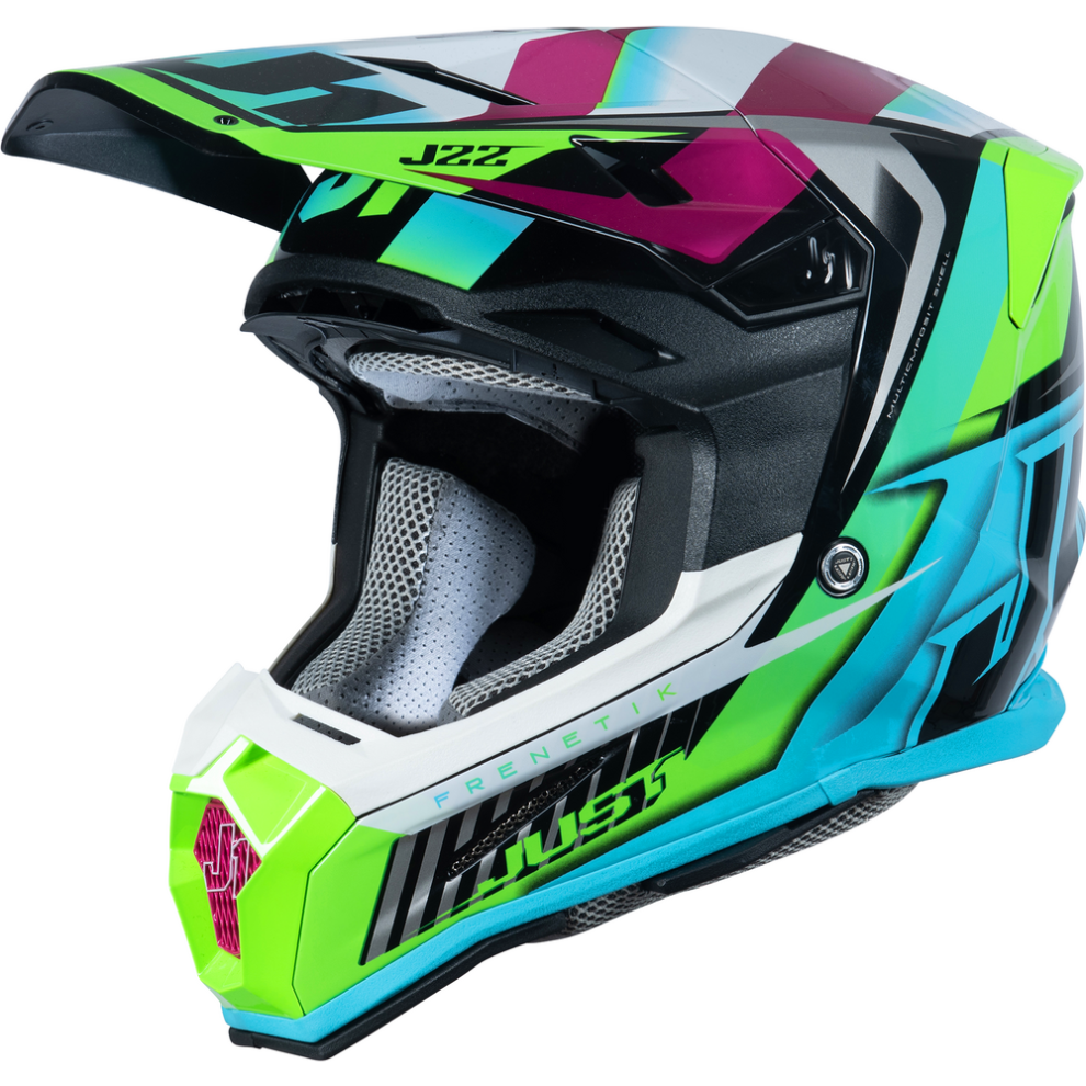 (M) Just1 J22 Motocross Helmet Frenetik Neon Fluo Lime / Black 8056893363618