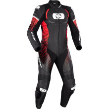 (M) Oxford Nexus 1.0 One Piece Leather Suit Black / Red