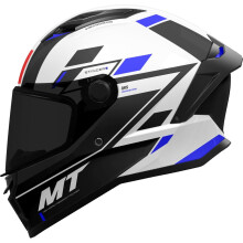 (L) MT Stinger 2 Zivze A7 Full Face Helmet Gloss Black / White / Blue
